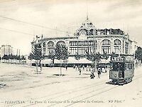 Aux Dames de France, place Catalogne et tram